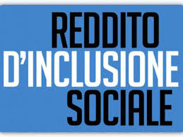 scritta nero e bianca "Reddito di inclusione sociale" su campo azzurro